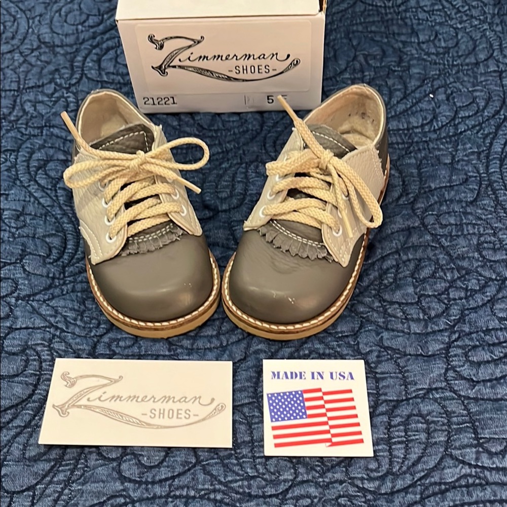 Zimmermann Dress Shoes Gray and Cream Classic Design